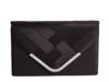 Woven Satin Clutch Black view