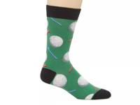 Tee It Up Men's Crew Socks Green/Black/White view