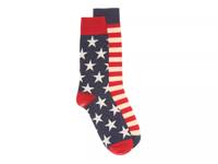 American Flag Men's Crew Socks Red/Off White/Navy view