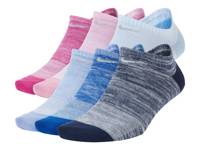 Everyday Women's No Show Socks - 6 Pack Purple/Pink/Blue view