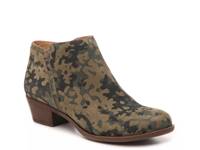 Barstyn Bootie Olive Green/Dark Green Camouflage Suede view