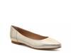 Juliette Flat Gold Metallic Leather view