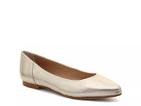 Juliette Flat Gold Metallic Leather view