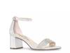 Edria Sandal Silver Metallic Shimmer Fabric view