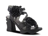 Shelly Platform Sandal Black view