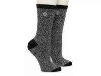 Knit Women's Crew Socks - 2 Pack Black/White Space Dye view