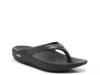 OOlala Luxe Flip Flop - Women's Black/Silver Metallic view