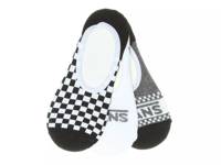 Basic Checks Women's No Show Liners - 3 Pack White/Black view