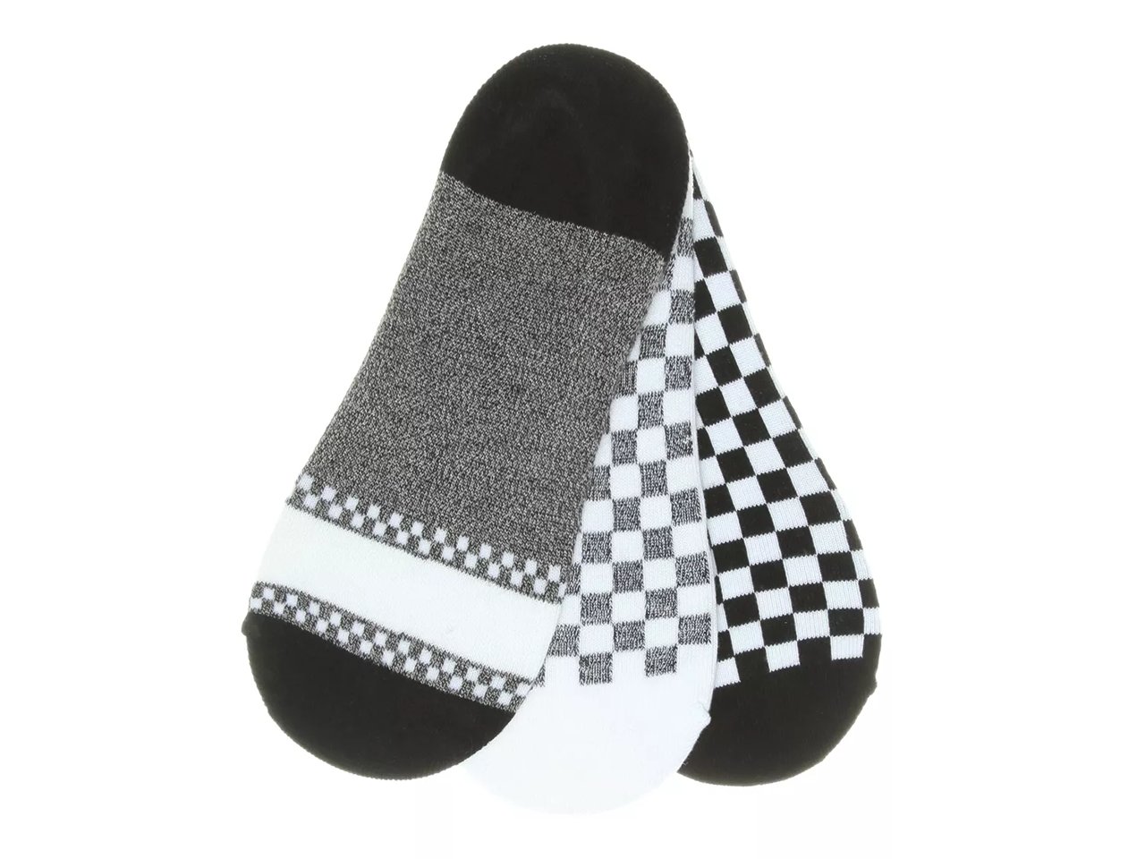 Basic Checks Women's No Show Liners - 3 Pack