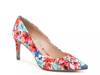 Misha Pump White/Teal/Coral Floral Print Fabric view