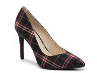 Haneh Pump Black/Red Plaid Fabric view