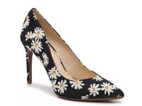 Haneh Pump Navy Floral Print Fabric view