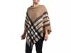 Plaid Poncho Camel/Black/White view