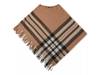 Plaid Poncho Tan/Cream/Black Plaid view