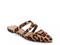 Olivea Mule Tan/Black Faux Suede Leopard Print view