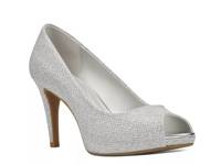 Rainaa Pump Silver Metallic Glitter Mesh view