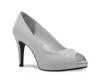 Rainaa Platform Pump Silver Metallic Knit Fabric view