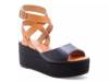 Ginny Wedge Sandal Black/Cognac view