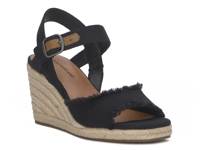 Mindra Espadrille Wedge Sandal Black Denim view