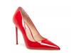 Vala Pump Red Faux Patent view