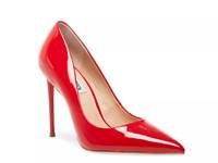 Vala Pump Red Faux Patent view