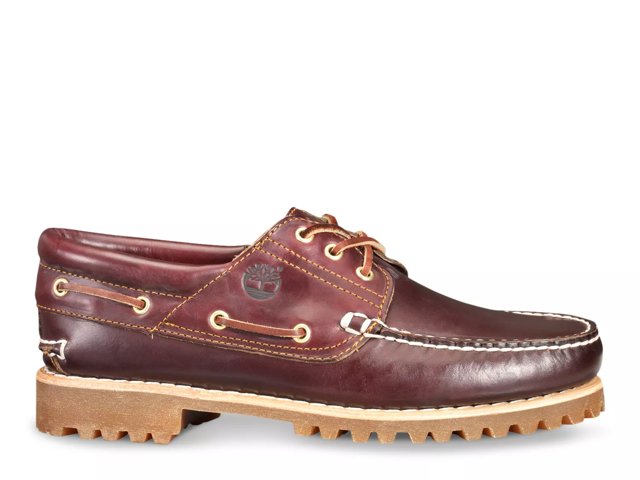 靴 TIMBERLAND AUTHENTICS 3EYE Classic 28.0 Timberland Authentics 3 Eye Classic Lug Boat Shoe - Burgundy Full