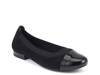Nikki Ballet Flat Black Leather & Suede view