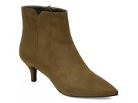 Isobel Bootie Olive Green Faux Suede view