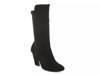 Chrome Boot Black Faux Suede view
