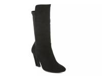 Chrome Boot Black Faux Suede view