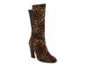 Chrome Boot Tan/Black Leopard Print Velvet view