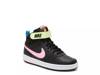 Court Borough Mid 2 High-Top Sneaker - Kids' Black/Pink/Yellow view