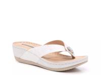 Dafni Wedge Sandal White view