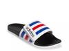 Adilette Comfort Slide Sandal - Men's White/Red/Blue view