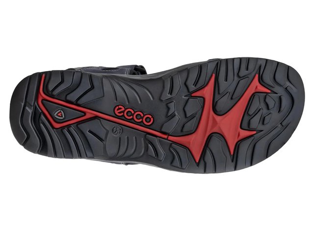 ECCO Yucatan Men Grey Black Leather Sport Hiking Sandals Sz EU48 US 14 Receptor ECCO Yucatan River Sport Sandal - Free Shipping | DSW main image 4