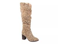 Aneil Wide Calf Boot Brown & Black Leopard Print view