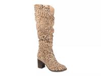Aneil Extra Wide Calf Boot Brown & Black Leopard Print view