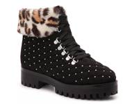 Newb Platform Bootie Black Leopard Print view