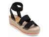 Lury Espadrille Wedge Sandal Black Elastic view