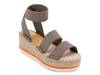 Lury Espadrille Wedge Sandal Grey Elastic view