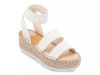 Lury Espadrille Wedge Sandal White Elastic view
