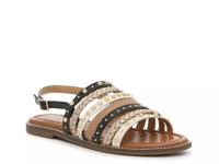 Pavla Sandal Cognac/Black/Off White view