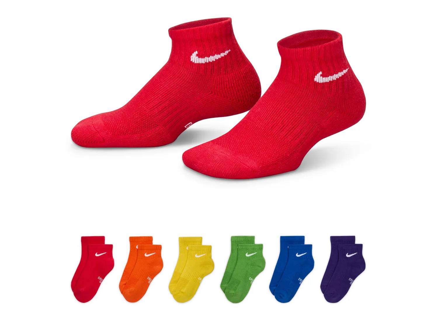 Cushioned Kids' Ankle Socks - 6 Pack