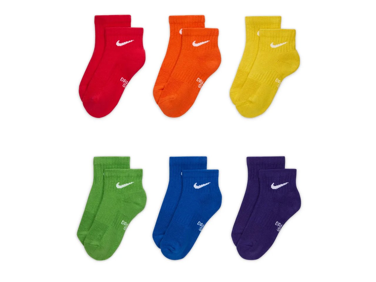 Cushioned Kids' Ankle Socks - 6 Pack