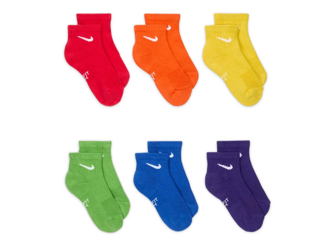 Cushioned Kids' Ankle Socks - 6 Pack