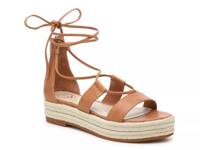 Kellia Espadrille Platform Sandal Cognac Leather view