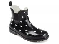 Tekoa Rain Boot Black/White Polka Dot Print view