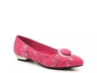 Frilly Flat Fuchsia Floral view
