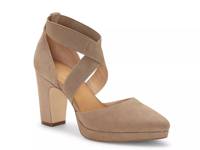 Icelyn Platform Pump Taupe Suede view