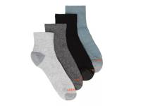 Quarter Men's Ankle Socks - 4 Pack Grey view